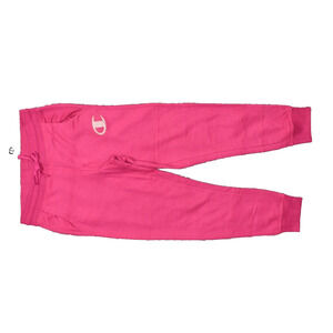 Champion Women's Size S Jogger Skinny Pants Pink Cotton Blend Drawstring Solid